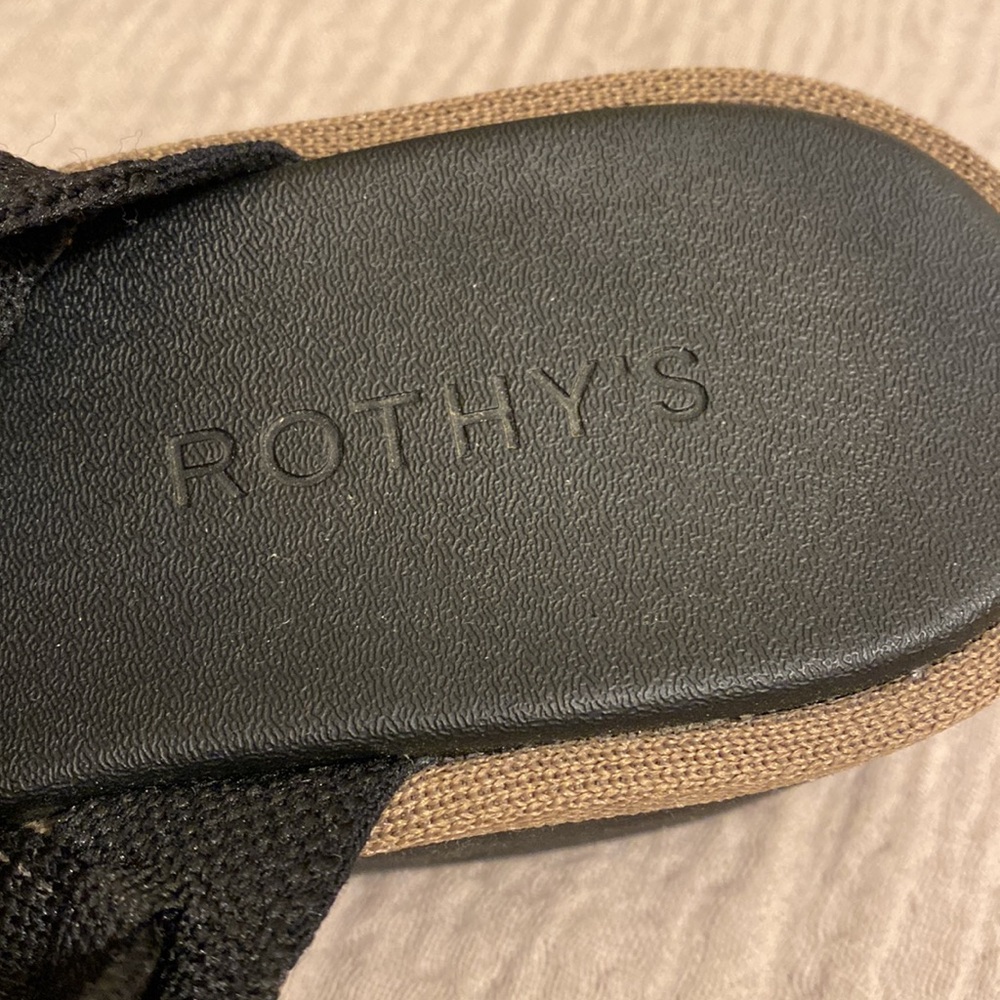 ROTHY’S Comfort Stretch Black & Tan Women's Slingback Sandals. Size 7 - Picture 7 of 7